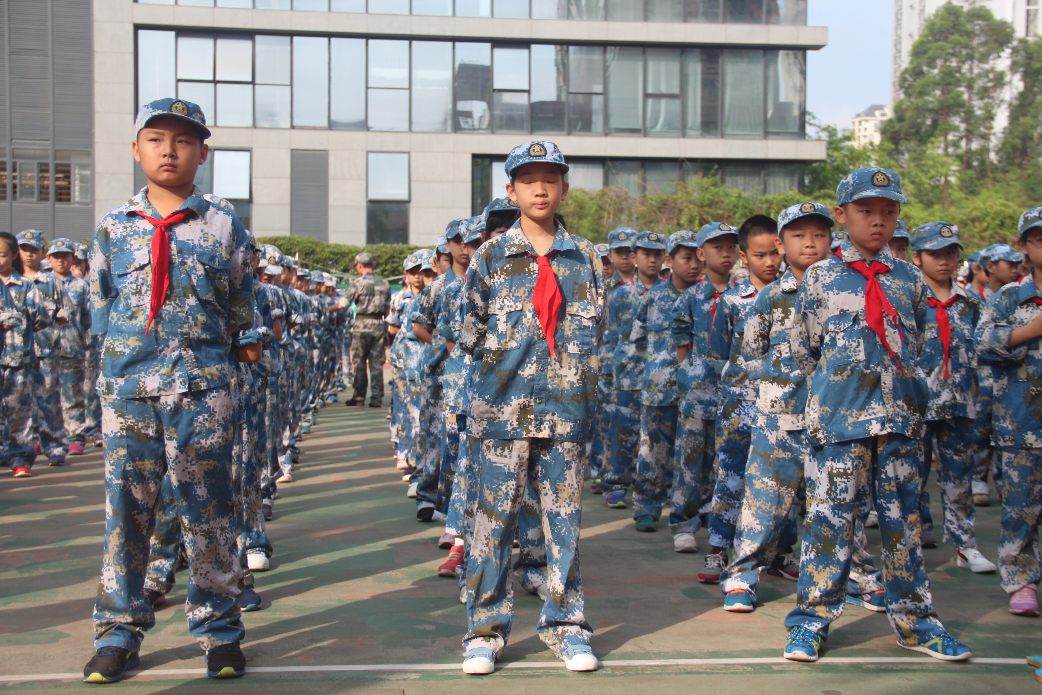 2017行为习惯军事化训练-校园新闻-景秀小学